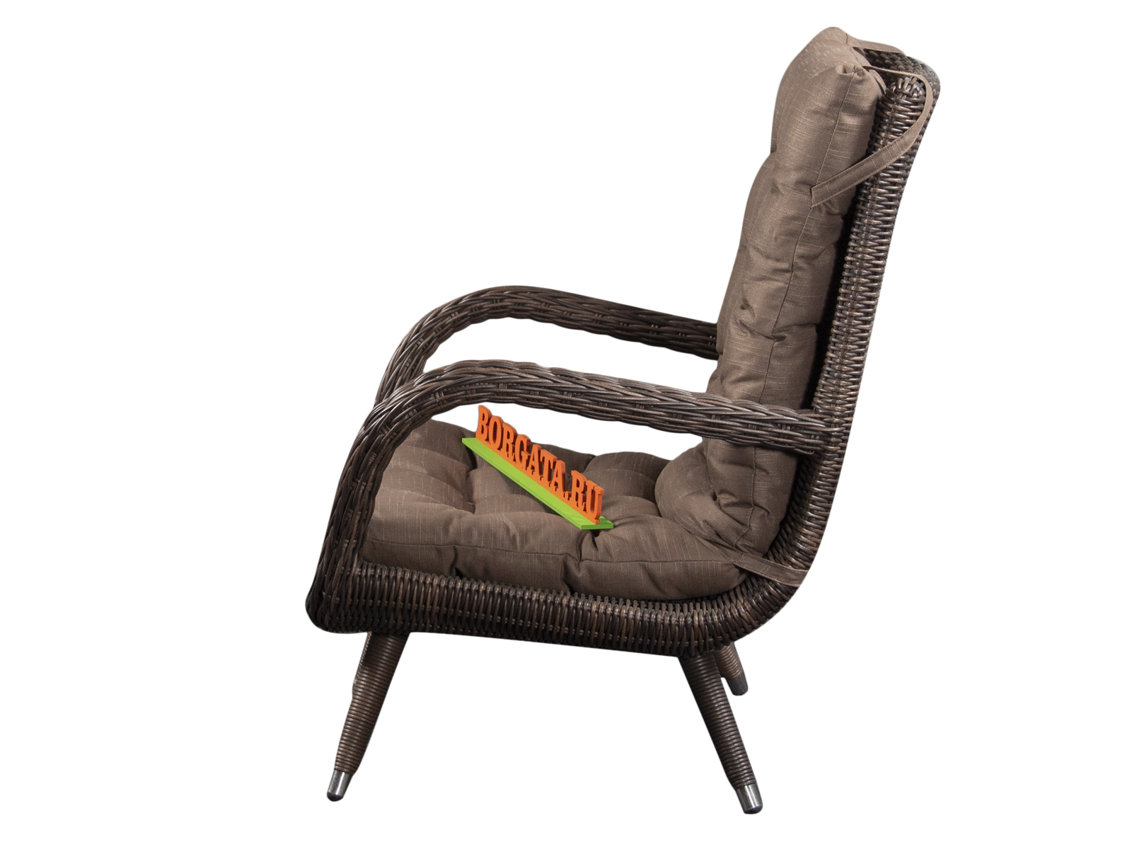 Кресло лаунж MAGDA brown из экоротанга