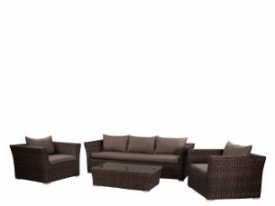 Комплект мебели для отдыха BOLZANO brown из искусственного ротанга