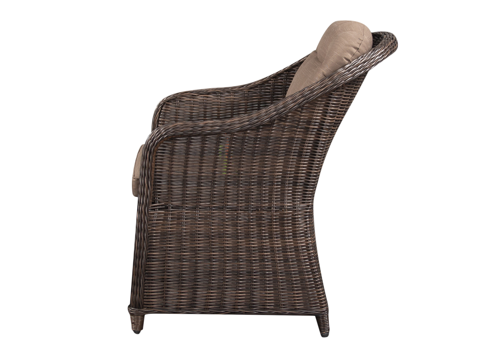 Кресло обеденное CREMONA GRAND brown из искусственного ротанга для обеденных зон