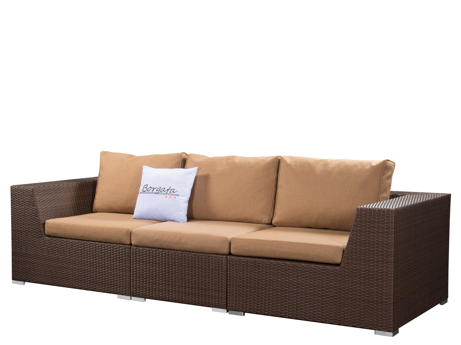 Плетеный диван 3-х CRIMEA brown модульный