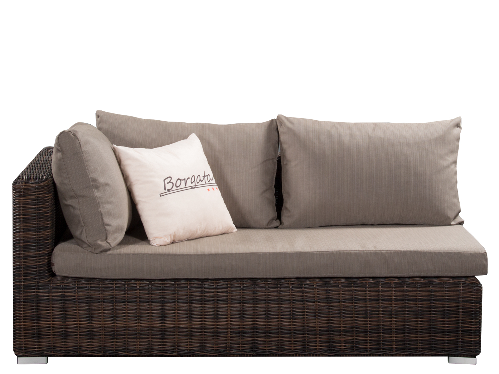 Угловой диван (правый угол) LAGUNE brown из ротанга