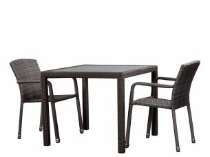 Обеденный комплект мебели 90*90 YALTA grey на 2 персоны для кафе и ресторанов