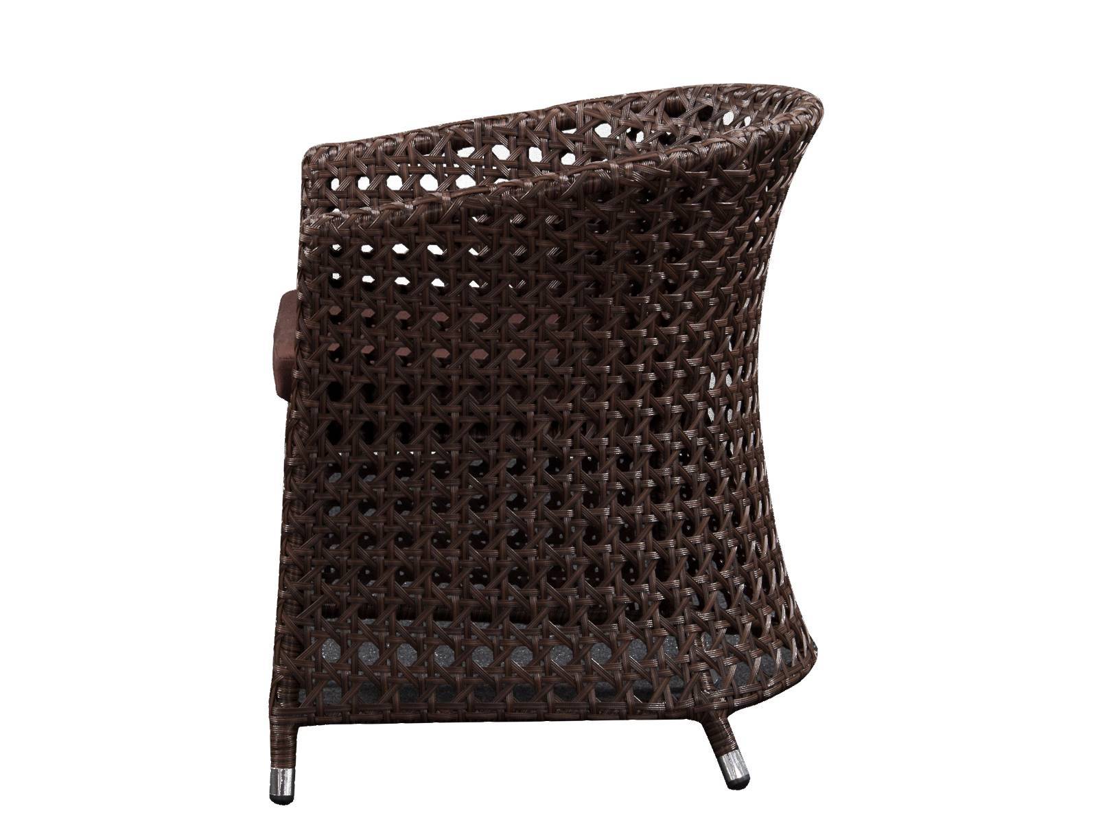Кресло обеденное VICTORIA brown из искусственного ротанга