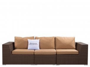 Плетеный диван 3-х CRIMEA brown модульный