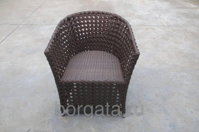 Кресло обеденное VICTORIA brown из искусственного ротанга