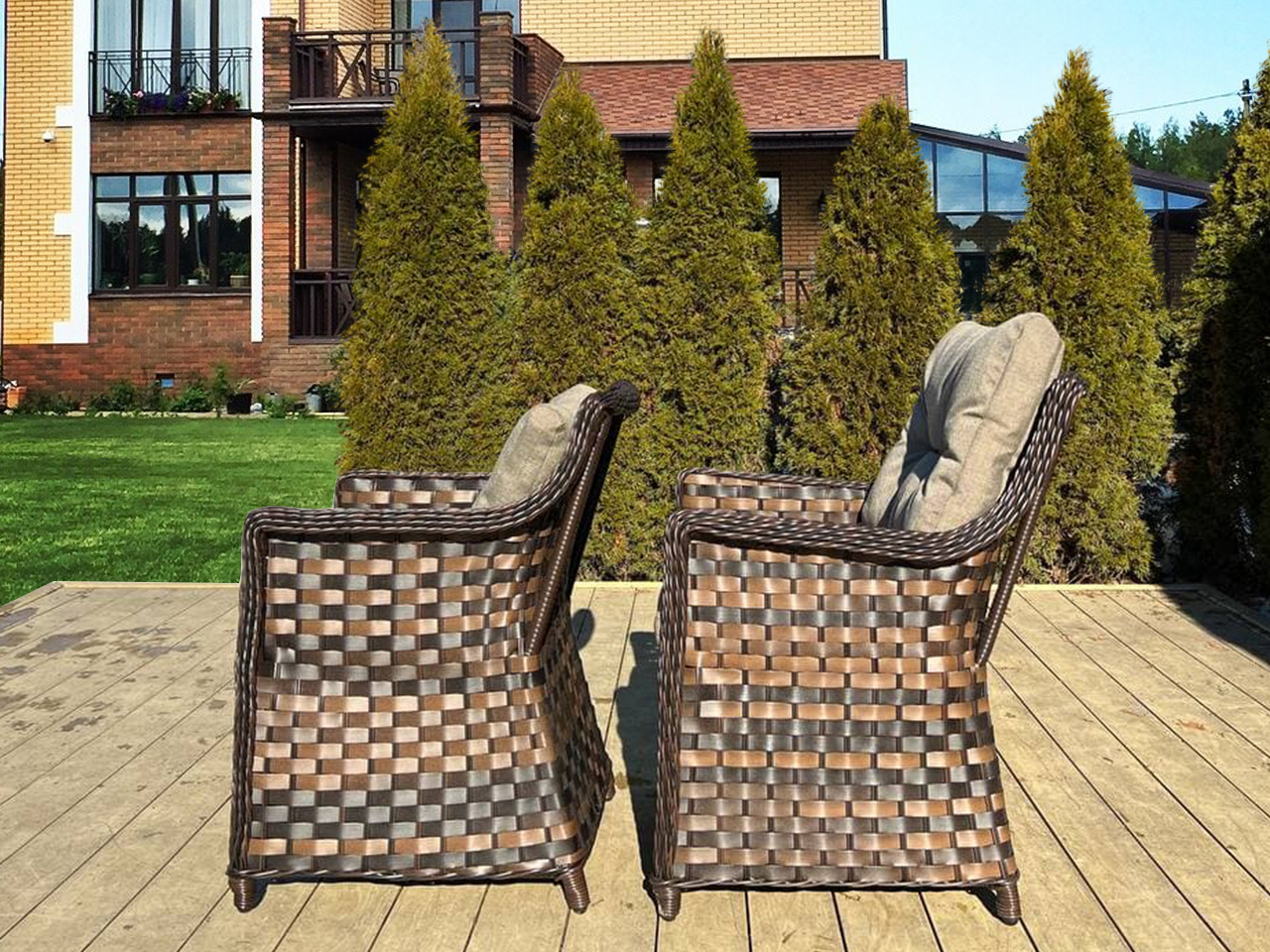 Кресло обеденное ARIA COMPLIMENT brown для балконных или столовых зон