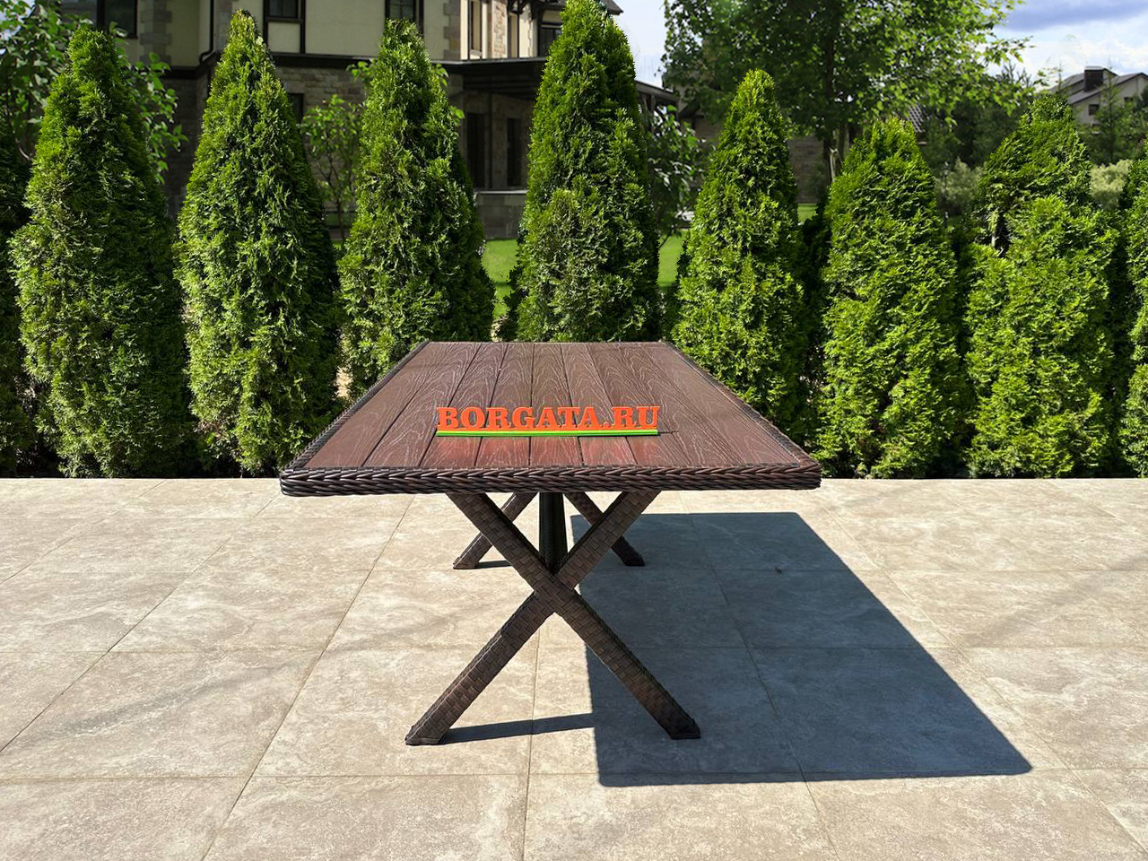 Стол обеденный 180*90 ДПК ARIA COMPLIMENT brown для комплектации обеденными креслами