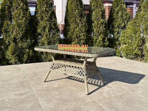 Кофейный столик с подстольем PROVENCE nature из ротанга для комплектации лаунж зоны