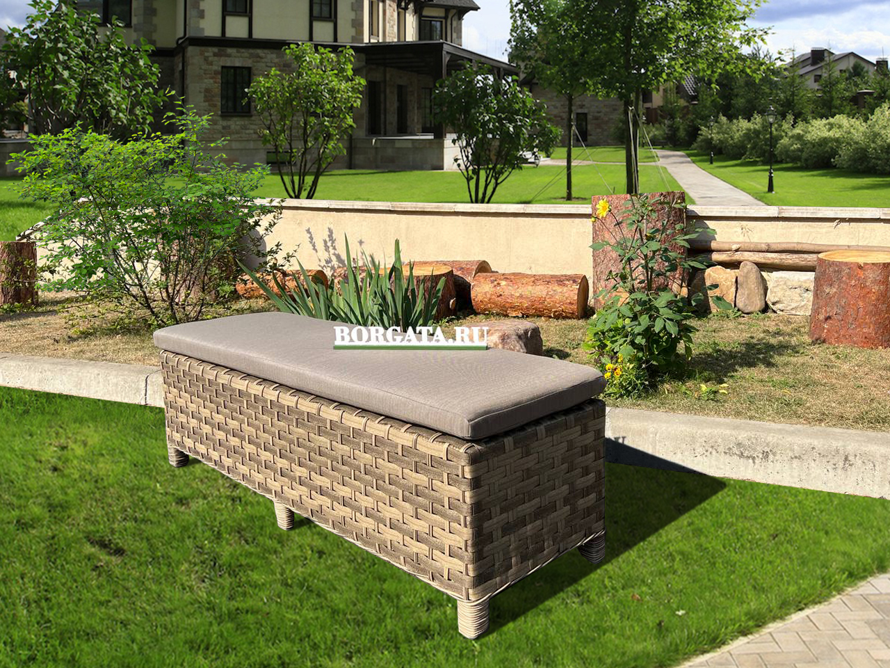 Скамья-банкетка (175) ARIA nature для обеденных столов 180*90 или для террасы загородного дома