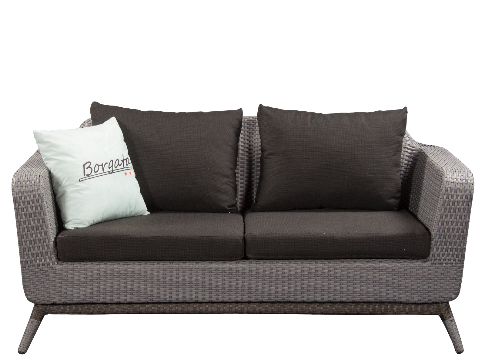 Плетеный диван 2-х BABYLON grey для летнего кафе